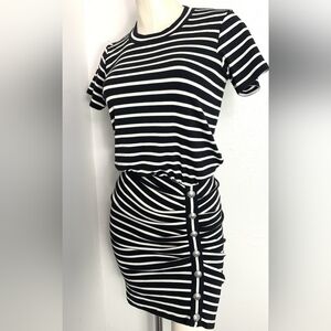 Veronica Beard Striped Black and White Mini Dress